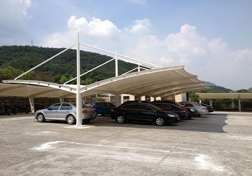 张拉膜结构停车车棚 张拉膜结构停车车棚