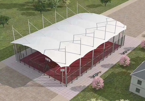 膜结构球场遮阳雨棚 膜结构球场遮阳雨棚