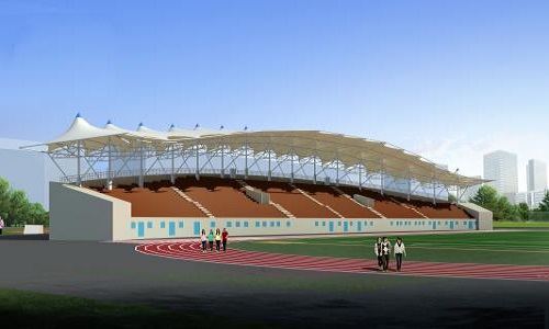 膜结构体育看台遮阳雨棚 膜结构体育看台遮阳雨棚