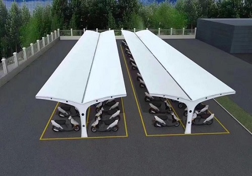 膜结构电瓶车停车棚 膜结构电瓶车停车棚