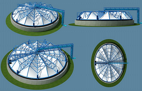 污水池加盖反吊膜 污水池加盖反吊膜