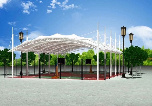 膜结构球场遮阳顶棚 膜结构球场遮阳顶棚