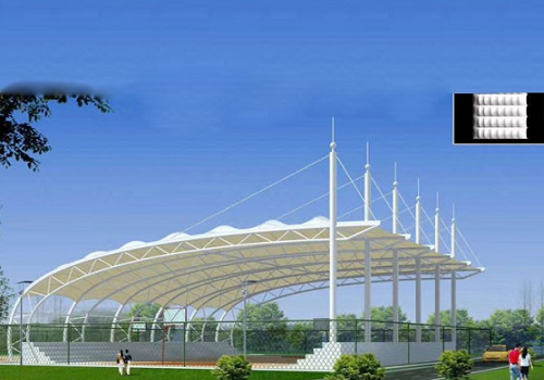 膜结构球场遮阳顶棚 膜结构球场遮阳顶棚