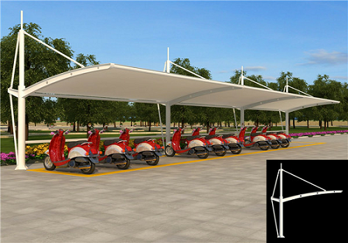 膜结构电动车棚