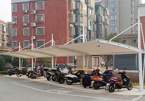 膜结构电动车棚