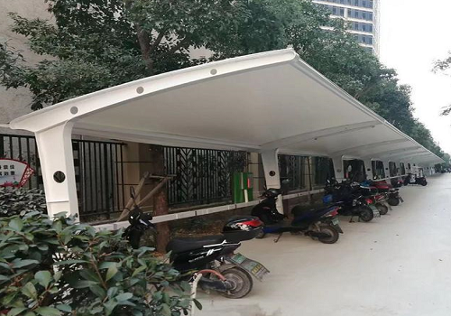 小区膜结构电动车/电瓶车充电桩车棚 小区膜结构电动车/电瓶车充电桩车棚