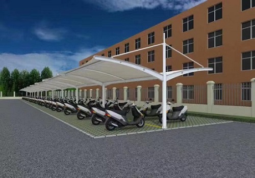 膜结构电动车车棚 膜结构电动车车棚