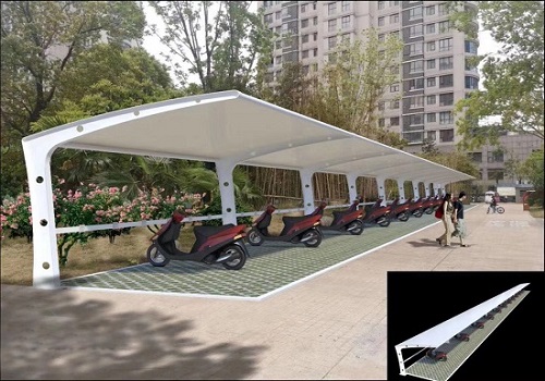 膜结构电动车车棚 膜结构电动车车棚