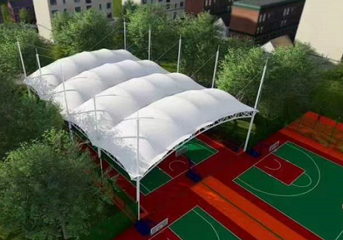 球场膜结构遮阳雨棚 球场膜结构遮阳雨棚