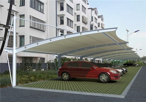 膜结构汽车停车棚 膜结构汽车停车棚