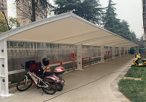 小区膜结构电动车充电桩雨棚 小区膜结构电动车充电桩雨棚