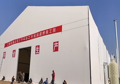 骨架式膜结构土壤修复密闭大棚