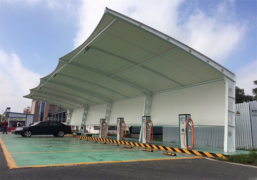 膜结构充电桩停车棚雨棚