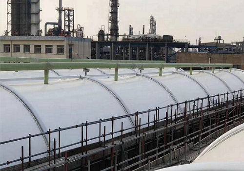 反吊式氟碳纤维膜加盖密封